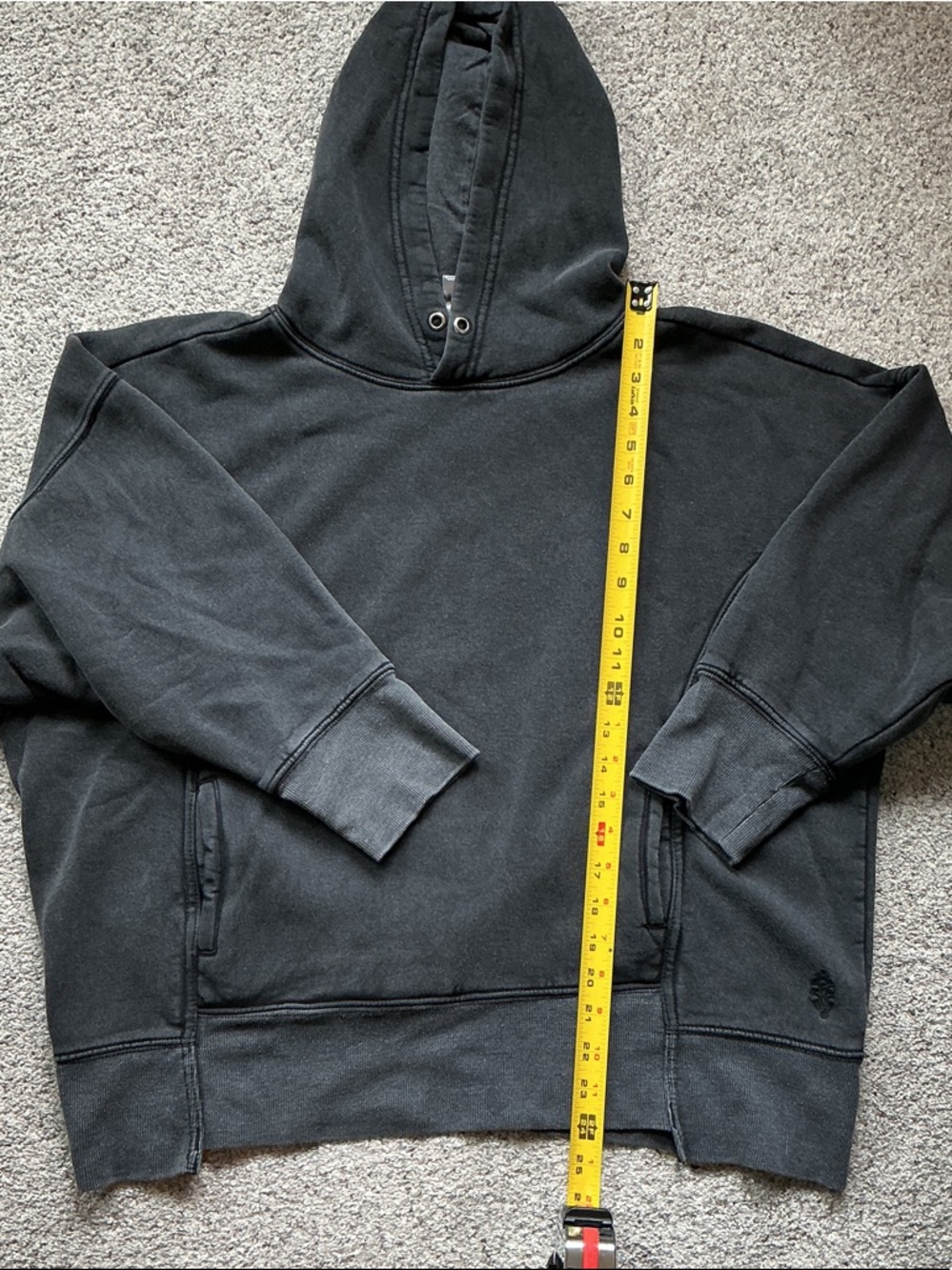 FP Movement by Free People Sprint to the Finish Hoodie ~ Washed Black Grape - Picture 7 of 12